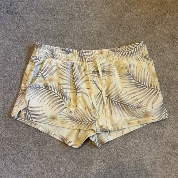 PJ Salvage Paradise Dream Shorts Loungewear Butter Yellow Palms Medium - Picture 1 of 3